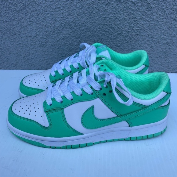 Nike Dunk Low In Green Glow/White Size US 5 EUR 37.5 - Picture 7 of 13